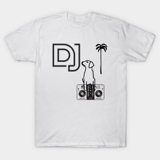 dj dog on the beach T-Shirt